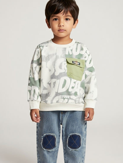 Urban Explorer Graphic Sweatshirt & Denim Set