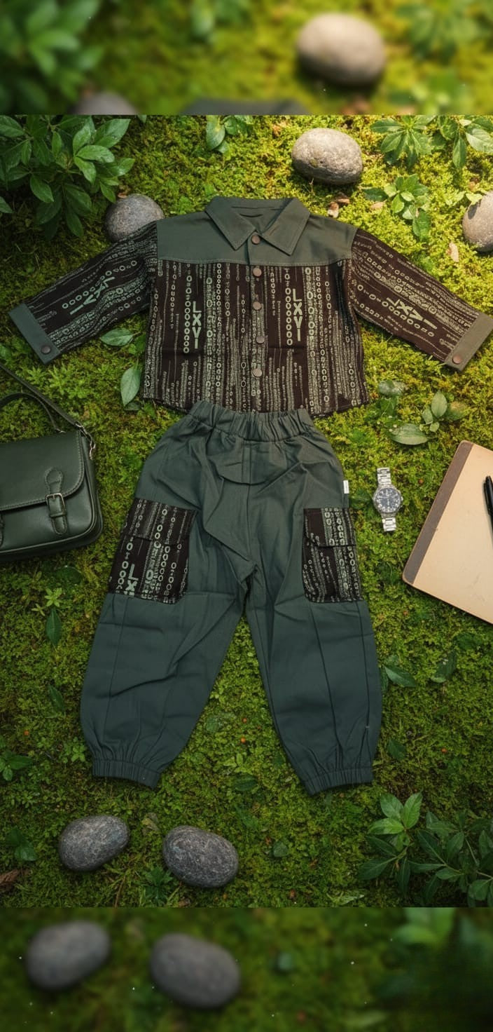 Forest Explorer Co-Ord Set – Olive Green Edition