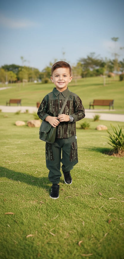 Forest Explorer Co-Ord Set – Olive Green Edition