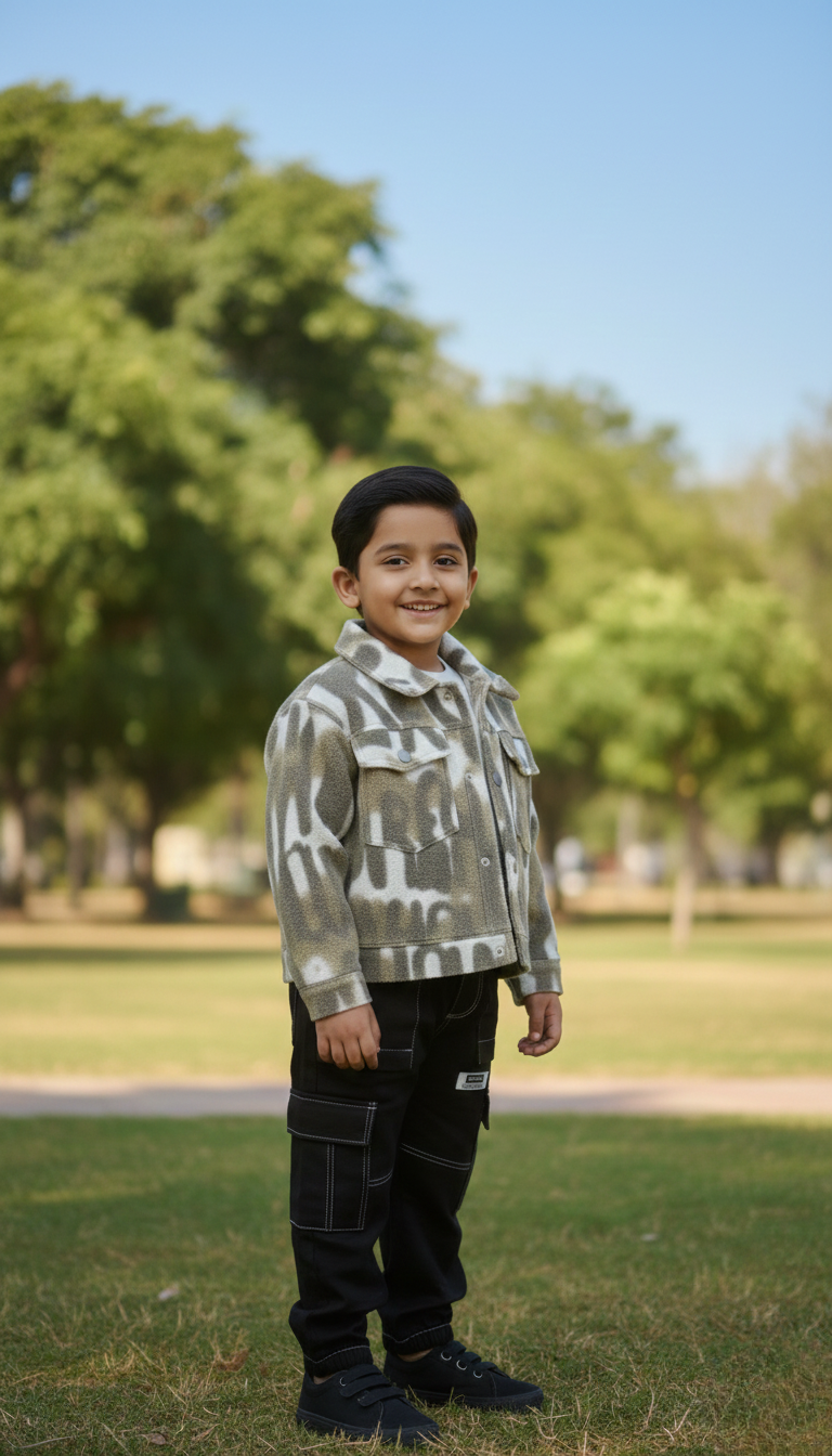 Urban Camo Jacket & Cargo Pants Boys Co-Ord Set