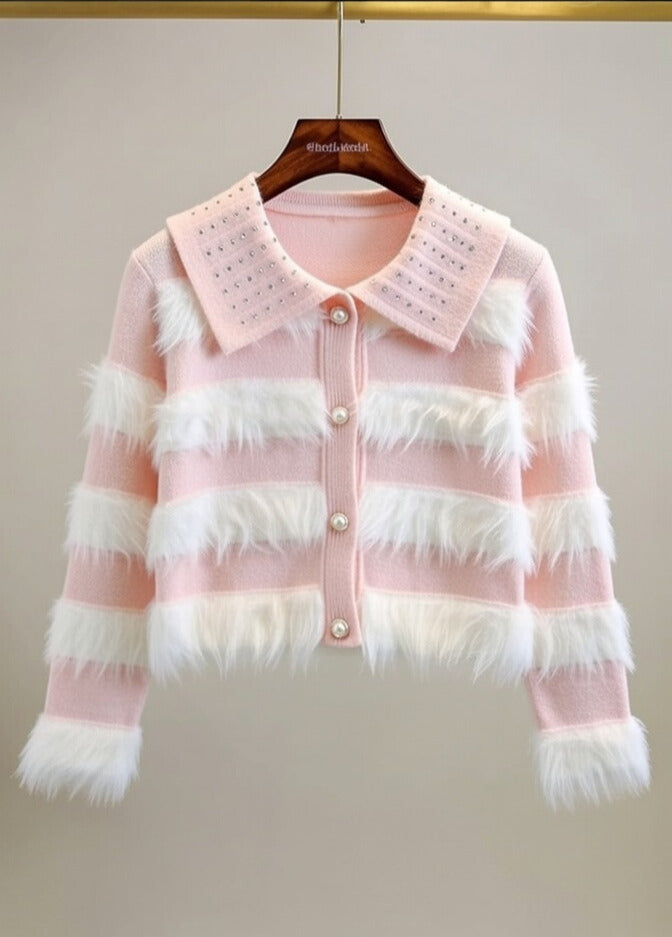 Princess Pearl Fur Co-Ord Set – Pink Winter Luxe Edition