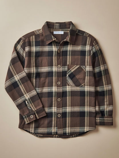 Classic Autumn 3-Piece Kids Outfit Set – Check Shirt & Knit Vest Edition
