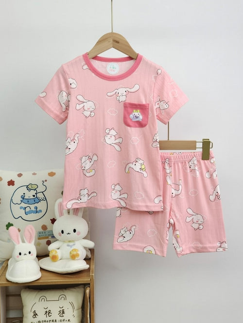 Pink Bunny Dream Kids Night Suit Set