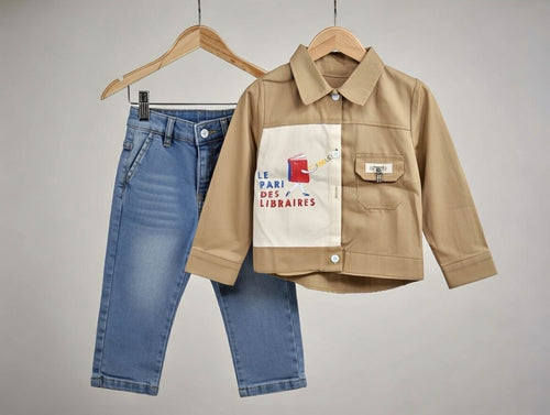 Little Reader Jacket & Denim Set – Paris Edition
