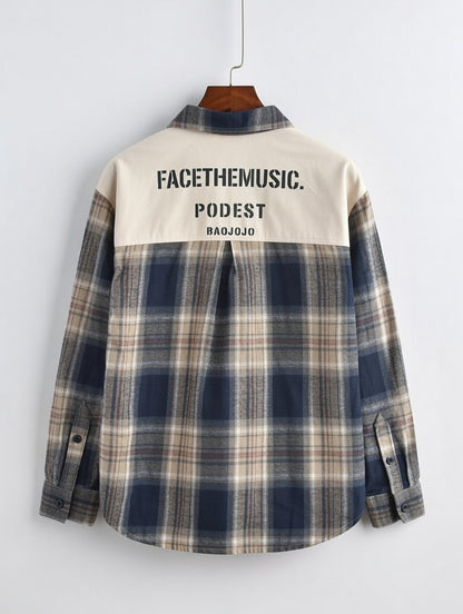 Cool Vibes 3-Piece Plaid Shirt & Denim Set
