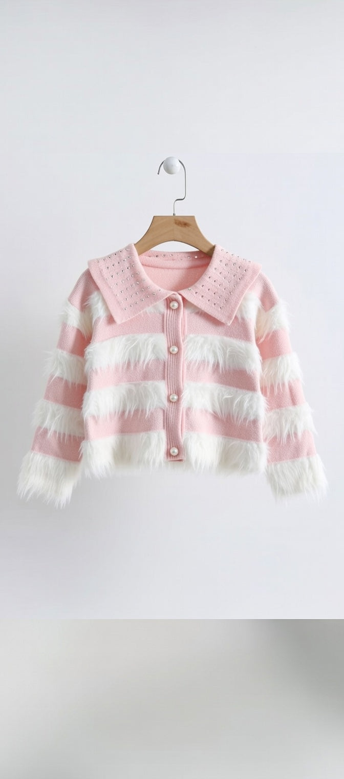 Princess Pearl Fur Co-Ord Set – Pink Winter Luxe Edition
